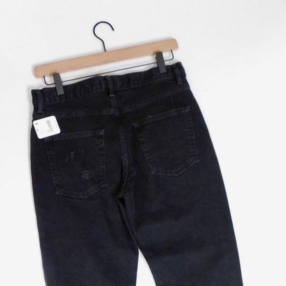 NWT!! Free People WE THE FREE Black Button Fly Denim Jeans Festival Casual 26 - Picture 7 of 13